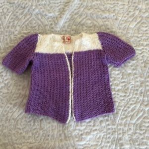 Vintage 1956 Hand Knit Toddler Sweater
